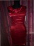 Червена сатенена рокля , снимка 1 - Рокли - 19137000