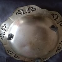 стара посребрена тава,поднос арт деко, снимка 4 - Антикварни и старинни предмети - 24017253