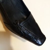 Дам.обувки-/ест.кожа/-№38-цвят-черни. Закупени от Италия., снимка 3 - Дамски обувки на ток - 22385831