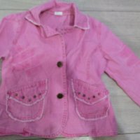 Детско яке сако дънково дънкено розово, снимка 1 - Детски панталони и дънки - 23197798