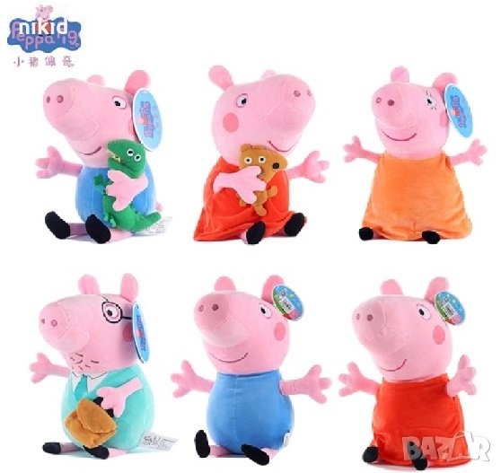 малки пепа пиг Pig Peppa Джордж семейство плюшена играчка прасе , снимка 1
