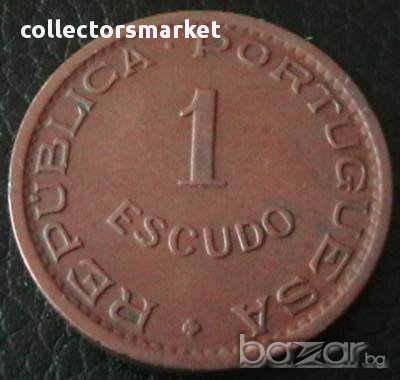 1 ескудо 1965, Мозамбик, снимка 1
