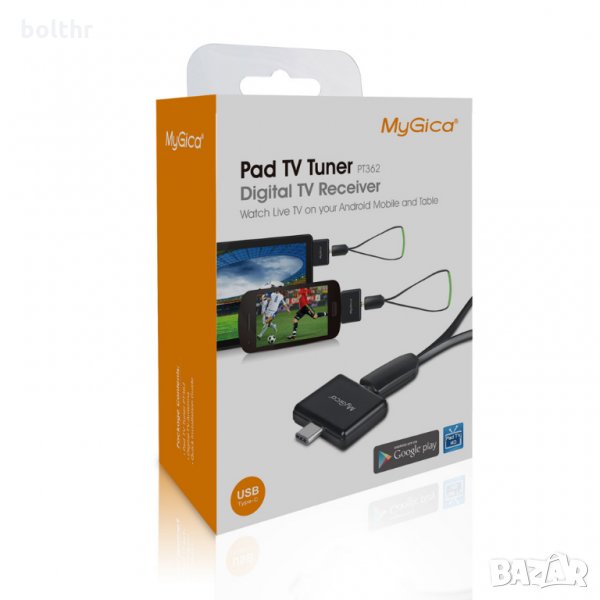 MYGICA PADTV PT362 DVB-T2 ТУНЕР ЗА ANDROID УСТРОЙСТВА, USB TYPE-C, снимка 1