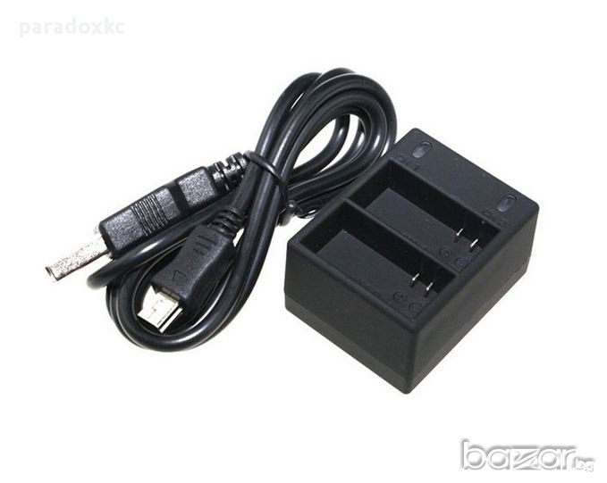 Gopro Hero 3/3+ двойно зарядно dual charger + usb кабел , снимка 1