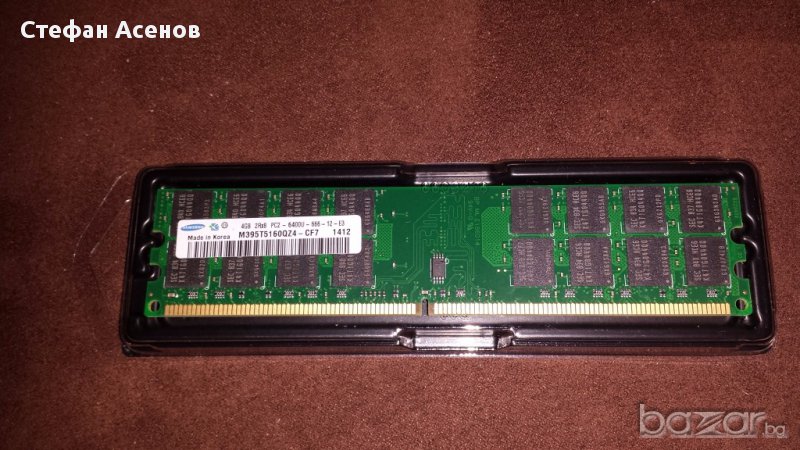 RAM памет SAMSUNG 8 GB (2Х4) PC2 6400 DDR2 800MHZ 240 pin DIMM, снимка 1