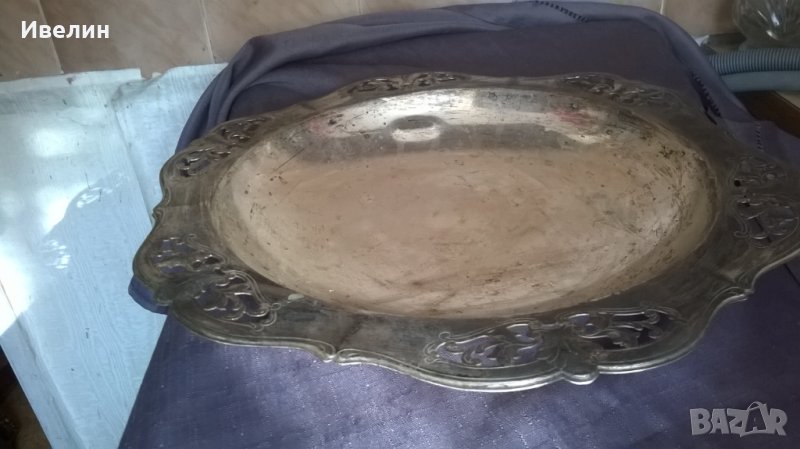 стара посребрена тава,поднос арт деко, снимка 1