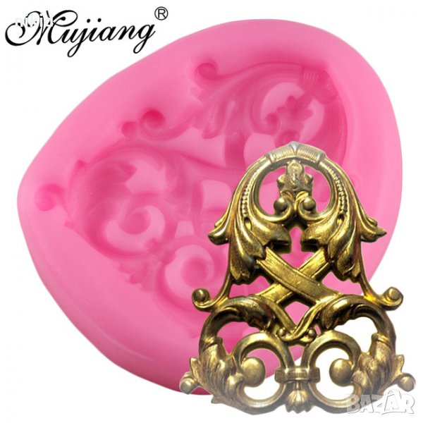 ОР11 Кръстосан орнамент силиконов молд форма за декорация и украса торта фондан шоколад тесто, снимка 1