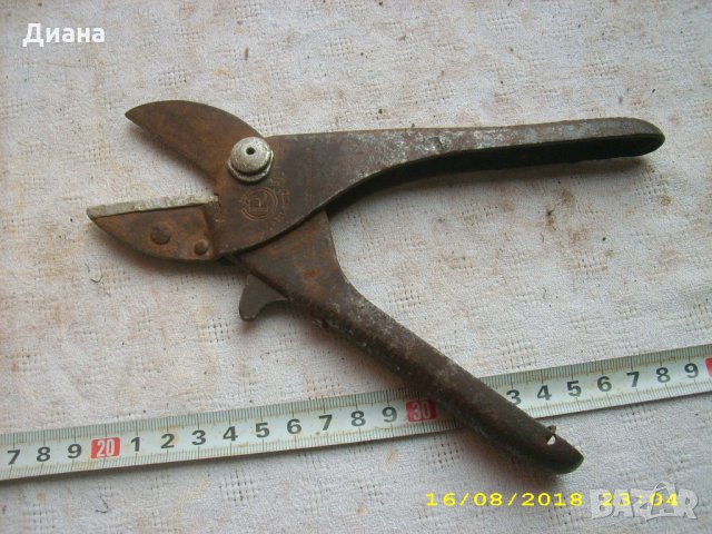 стара маркирана лозарска ножица - италия, снимка 3 - Антикварни и старинни предмети - 23335869