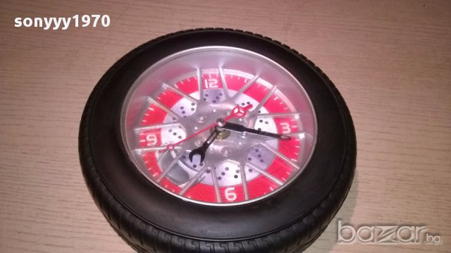 Часовник-гума-19см-внос швеицария, снимка 5 - Антикварни и старинни предмети - 13681519