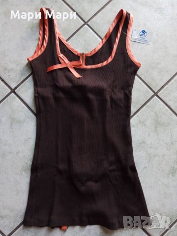 Кафяв потник с цип на гърба, снимка 8 - Потници - 25260627