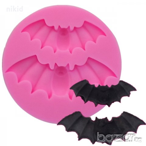 Halloween Хелоуин прилеп прилепи  силиконов молд форма декорация украса торта фондан шоколад мъфини