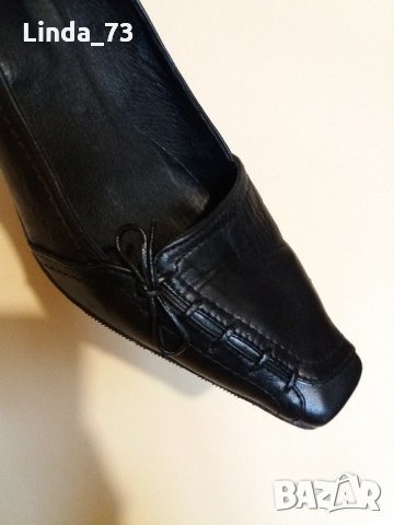 Дам.обувки-/ест.кожа/-№38-цвят-черни. Закупени от Италия., снимка 3 - Дамски обувки на ток - 22385831