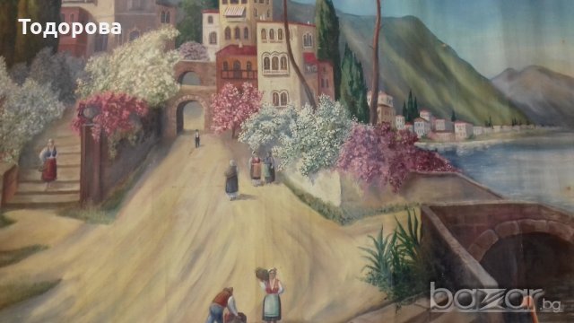 Стара картина от началото на миналия век , снимка 5 - Антикварни и старинни предмети - 19097291
