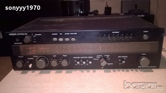 wega system 450-r10 sereo receiver-внос от англия, снимка 3 - Ресийвъри, усилватели, смесителни пултове - 19613347