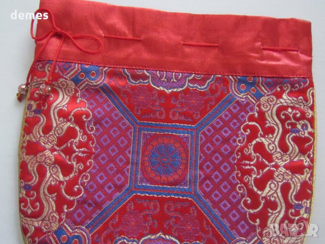 Традиционна торбичка тип пунгия от плат DELL от Монголия-12, снимка 5 - Други - 23441772