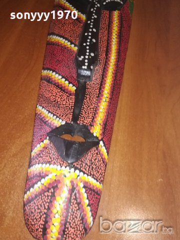 дървена маска-голяма и цветна-внос швеицария 80х17х7см, снимка 10 - Колекции - 21013914