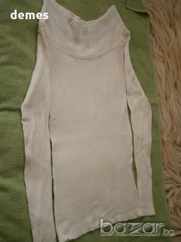  Машинно плетена бяла блуза T A L L Y W E I J L, нова, размер М, снимка 5 - Блузи с дълъг ръкав и пуловери - 9936232