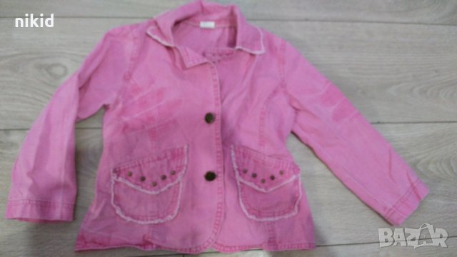 Детско яке сако дънково дънкено розово, снимка 1 - Детски панталони и дънки - 23197798