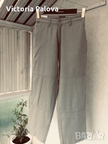 Модерен нов панталон лен и памук B BATISTINI, снимка 5 - Панталони - 25354539