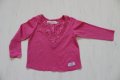 Лятна блузка в розов цвят с бродирана апликация H&M/дълъг ръкав, снимка 1 - Бебешки блузки - 25488338