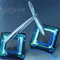  Комплект  Сваровски "Square" Crystals from SWAROVSKI ®, снимка 2 - Бижутерийни комплекти - 11406213