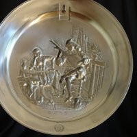 WMF чиния,пано от калай с релефна картина от 17 в. , снимка 5 - Антикварни и старинни предмети - 25843370
