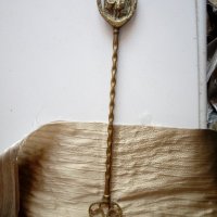 стара бронзова вилица за декорация, снимка 1 - Антикварни и старинни предмети - 21442775