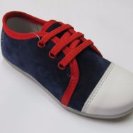 №31 до №35 Елегантни спортни обувки естествена кожа синьо/червено, снимка 1 - Детски маратонки - 17611234