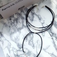 Черен чоукър от естествен велур, чокър, choker, бял, зелен, син, червен, сив, снимка 1 - Колиета, медальони, синджири - 20157958