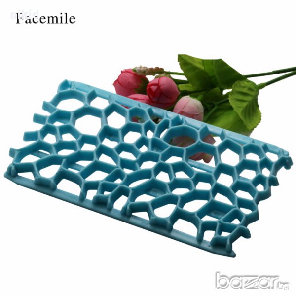 пластмасова решетка мозайка плочки камъни имитация за украса и декор на торта фондан борд, снимка 1