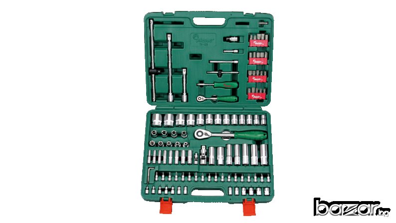 Гедоре 1/4"-1/2" к-т 106 бр./4-32мм./.хром ванадий, снимка 1