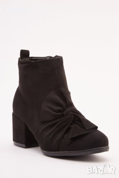 Намаление!Боти с панделка - тъмносиви и черни, снимка 1