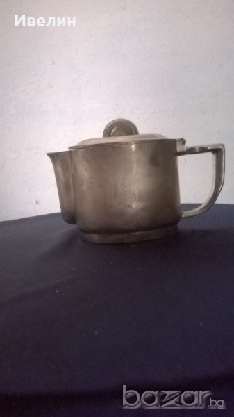 посребрен метален чайник, снимка 1