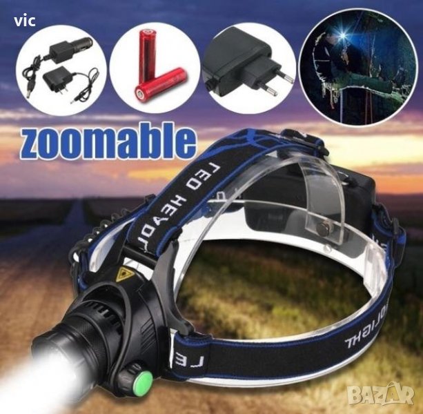 Водоустойчив фенер-челник , презареждаем LED фенер, снимка 1