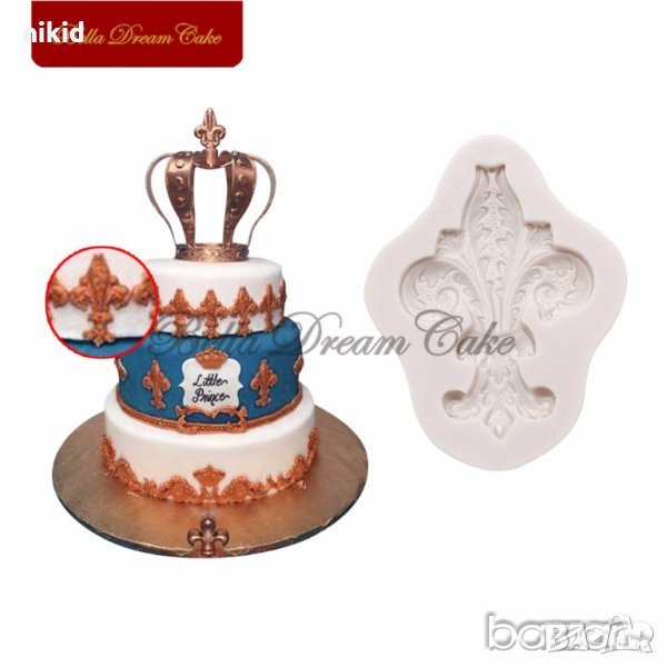ОР27 Кралски Орнамент орнамент силиконов молд форма декорация украса торта фондан, снимка 1