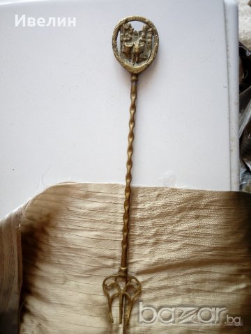 стара бронзова вилица за декорация