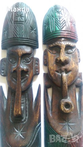 Африкански дървени  фигури, снимка 5 - Статуетки - 20122021