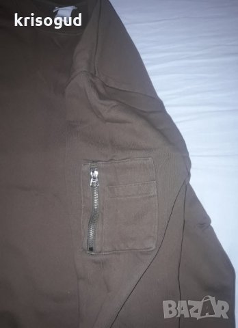 Тъмно кафяв стилен и марков мъжки пуловер H&M, размер: М, снимка 7 - Блузи - 23490970