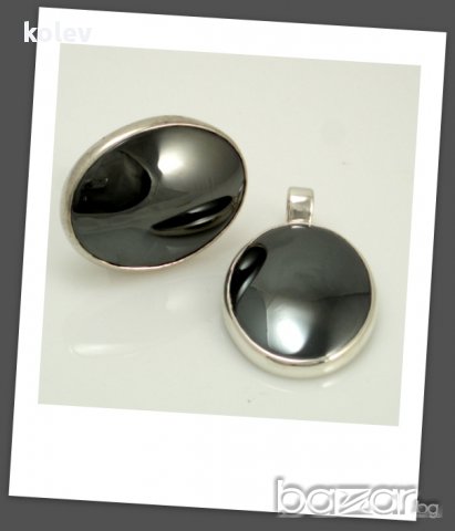 по поръчка!СРЕБЪРЕН ПРЪСТЕН С натурален ХЕМАТИТ 40/30 мм, размер отворен -59/60+, снимка 11 - Пръстени - 12441977