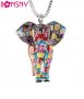 Медальон декоративен Слон слонче Колие верижка Верига Мода Нова Бижута ланец ланче
