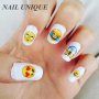 смайли иконки NICOLE DIARY водни стикери ваденки за нокти маникюр, снимка 2