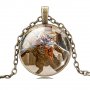 Бронзов Медальон с 3D портрет от Game Of Thrones(Денерис + Дракон), снимка 1 - Колекции - 21176327