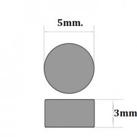 Силни малки Неодимови магнити 5мм.x3мм., снимка 2 - Други - 25500997