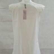 Бяла блуза с плетена дантела Sense, снимка 3 - Корсети, бюстиета, топове - 17440011