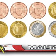 Малта Евро Монети - пълен сет 2008 г., снимка 1 - Нумизматика и бонистика - 15990645