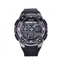 Спортен часовник Tawurs черен хронометър аларма нов сиво, снимка 1 - Мъжки - 21164951
