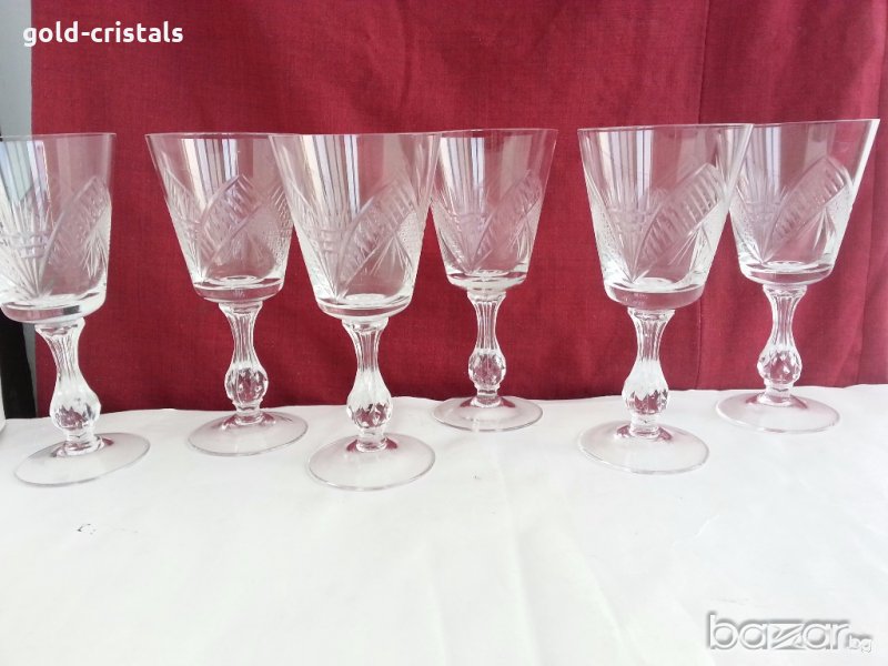  кристални чаши за вино ракия уиски коняк , снимка 1