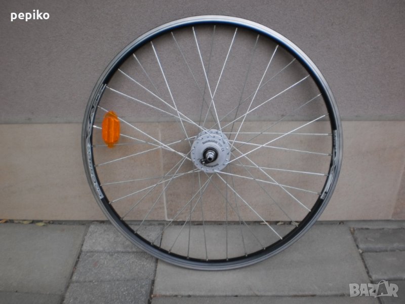 	Продавам колела внос от Германия двойностенна усилена капла с динамо главина 26 цола SHIMANO DH-3N3, снимка 1