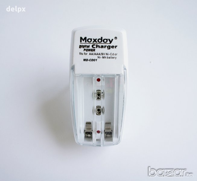 Мрежово зарядно MAXDAY за акумулаторни батерии AA (R06) /AAA (R03) / MN1604, снимка 1