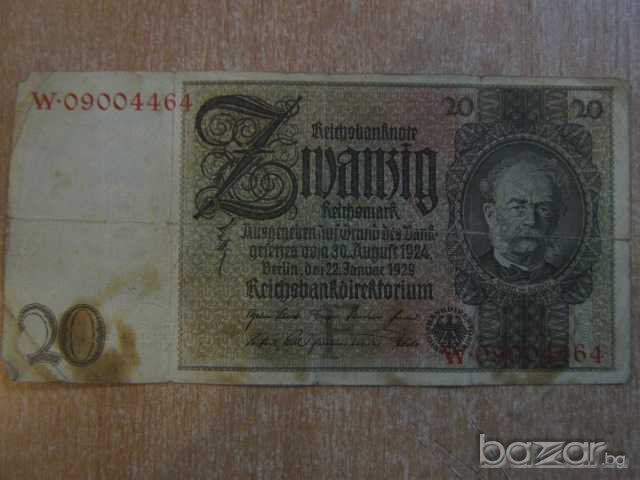 Банкнота от 20 райхсмарки, снимка 1